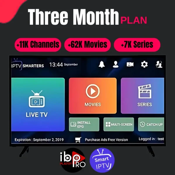 IPTV Subscription 3months-USA xtream iptv​